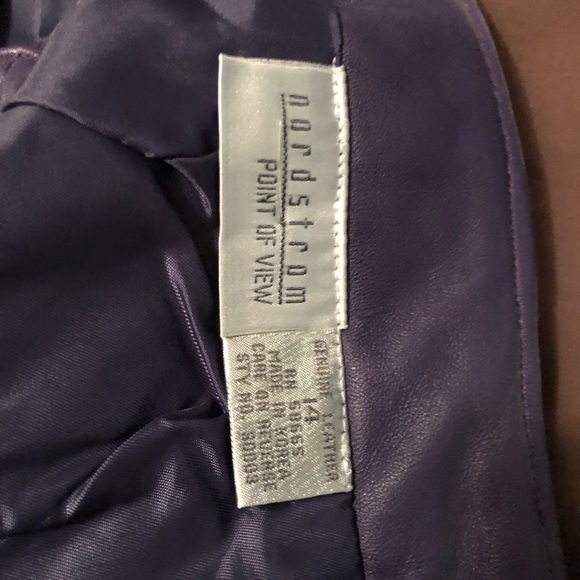 Nordstrom Point of View Vintage Leather Mini Skirt - Picture 3 of 3